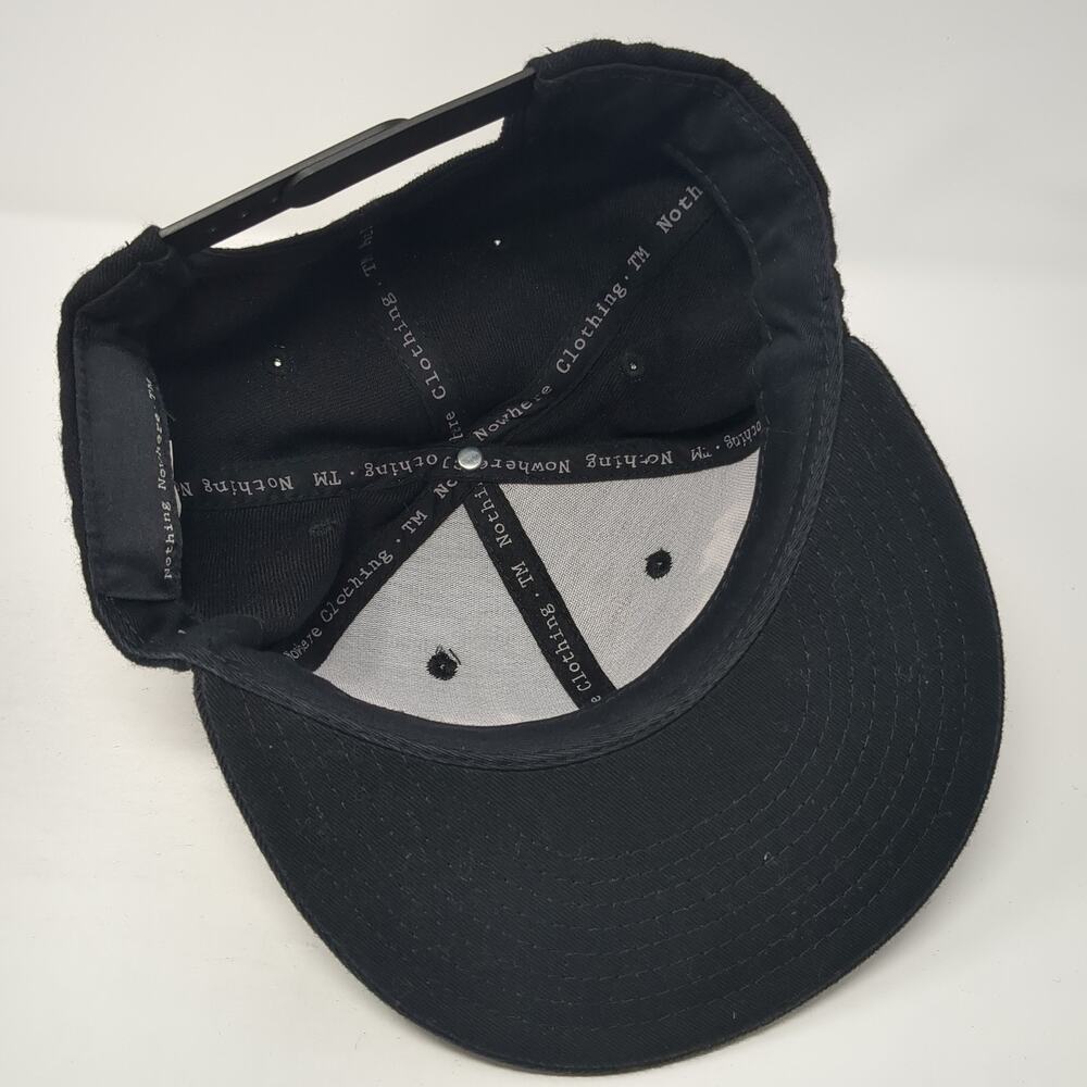 Compton Snapback Hat Black One Size Solid Embroid… - image 7